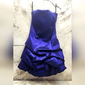 Jessica McClintock deep metallic purple cocktail dress sz6 90's